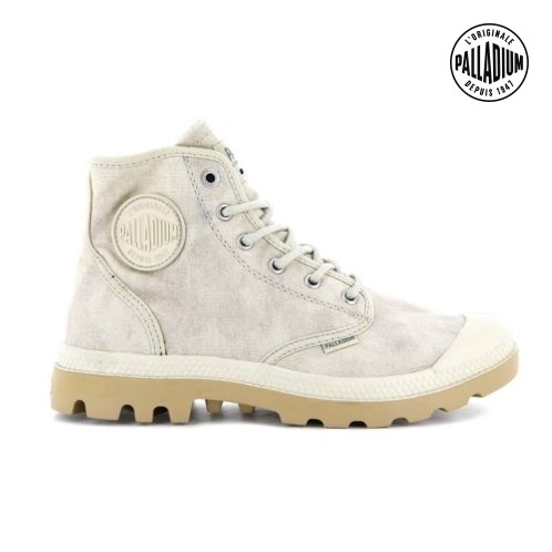 Dámské Boty Palladium Pampa Hi WAX Světle Šedé | CZ AFT-56L